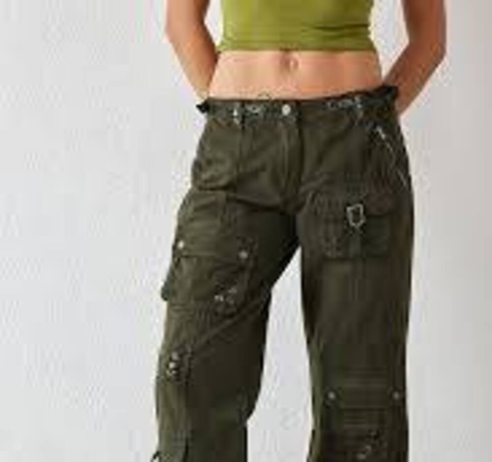 Jaded London khaki low rise cargo pants